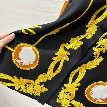 Ve 25ss printed silk shirt