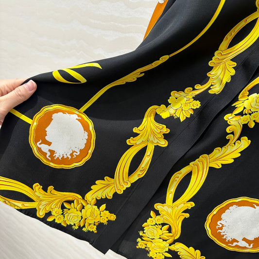 Ve 25ss printed silk shirt