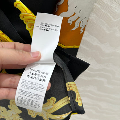 Ve 25ss printed silk shirt