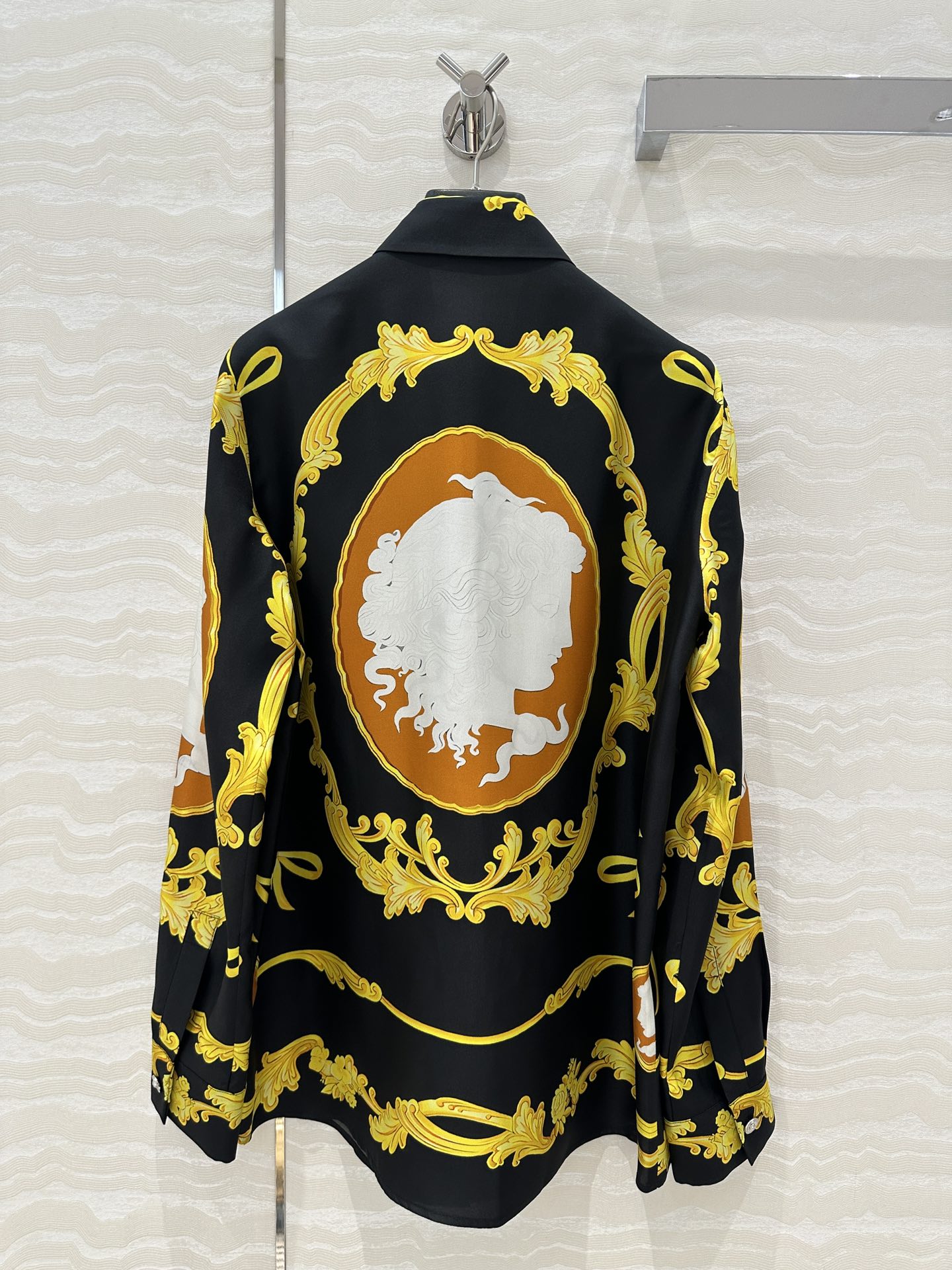 Ve 25ss printed silk shirt