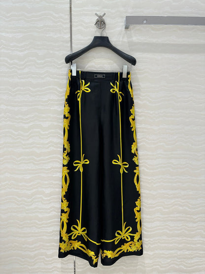 VE 25SS SILK WIDE LEG PANTS