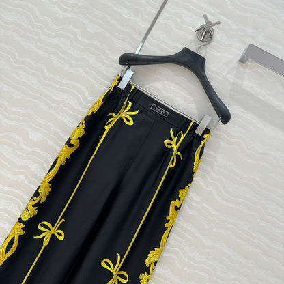 VE 25SS SILK WIDE LEG PANTS