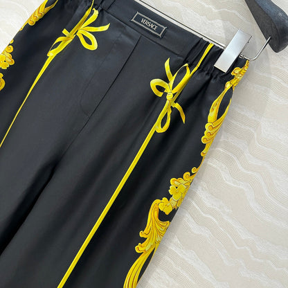 VE 25SS SILK WIDE LEG PANTS