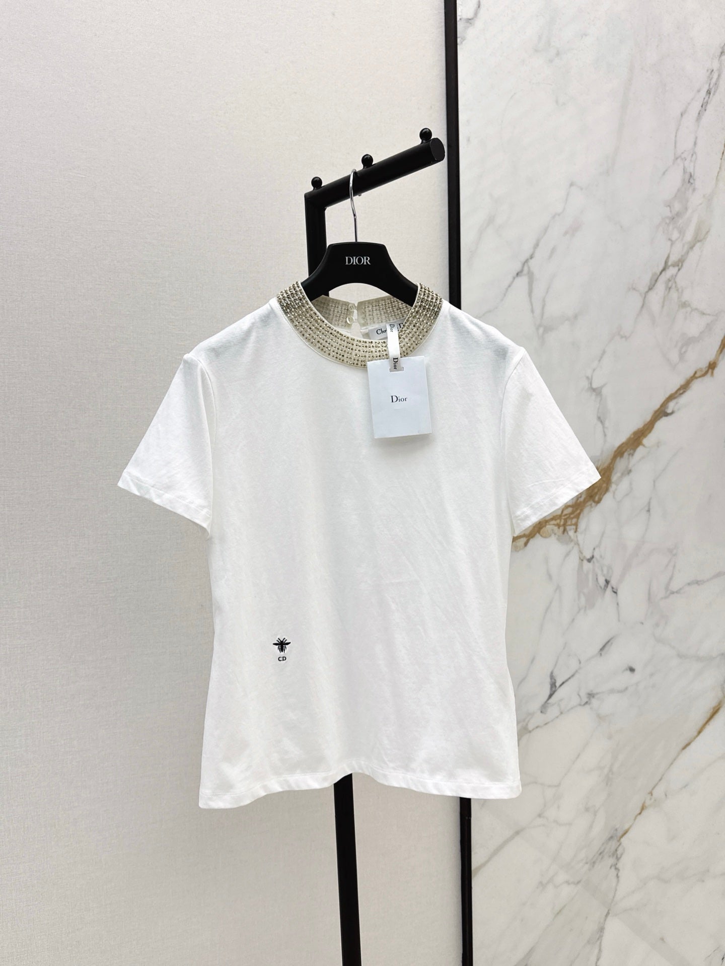 D 25ss beaded t-shirt