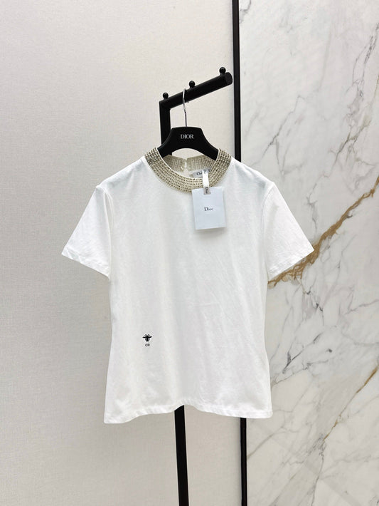 D 25ss beaded t-shirt