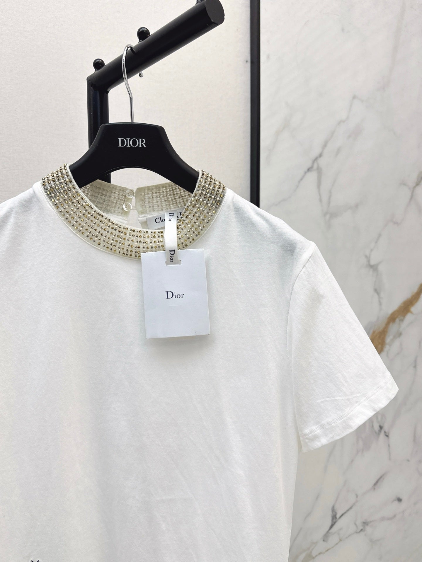 D 25ss beaded t-shirt