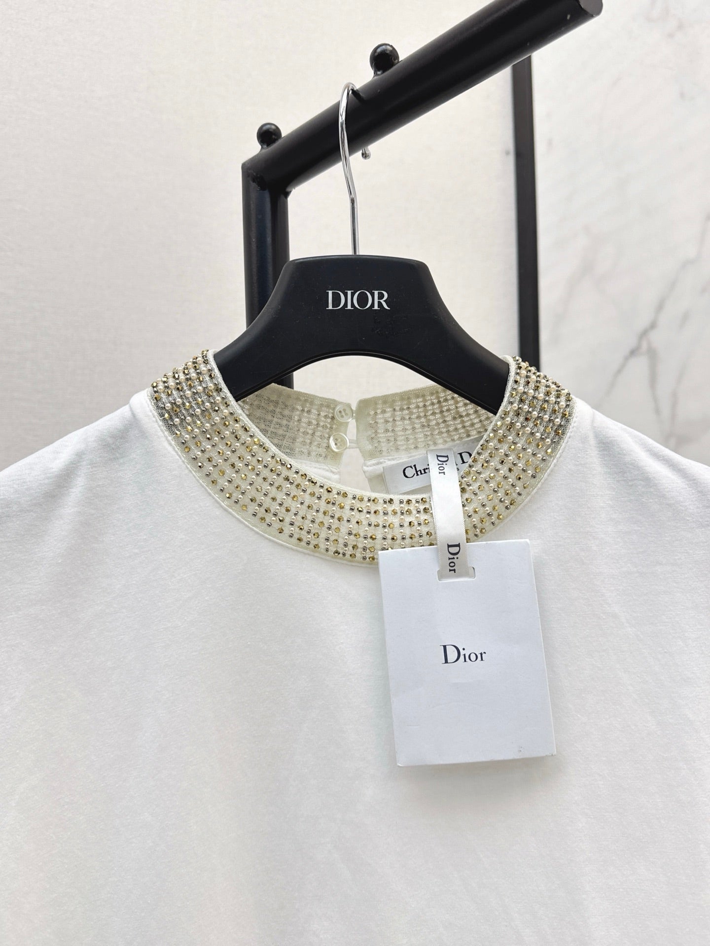 D 25ss beaded t-shirt