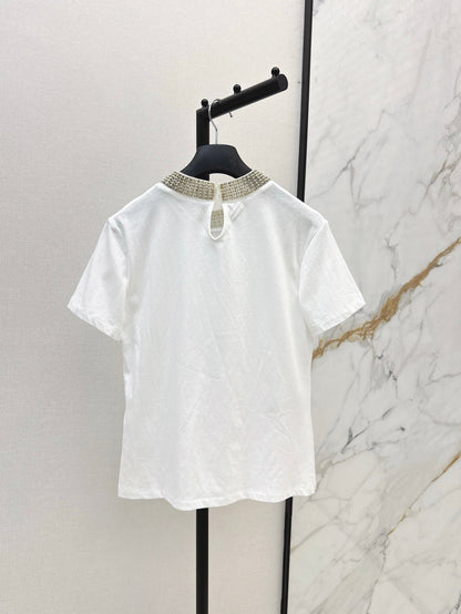 D 25ss beaded t-shirt
