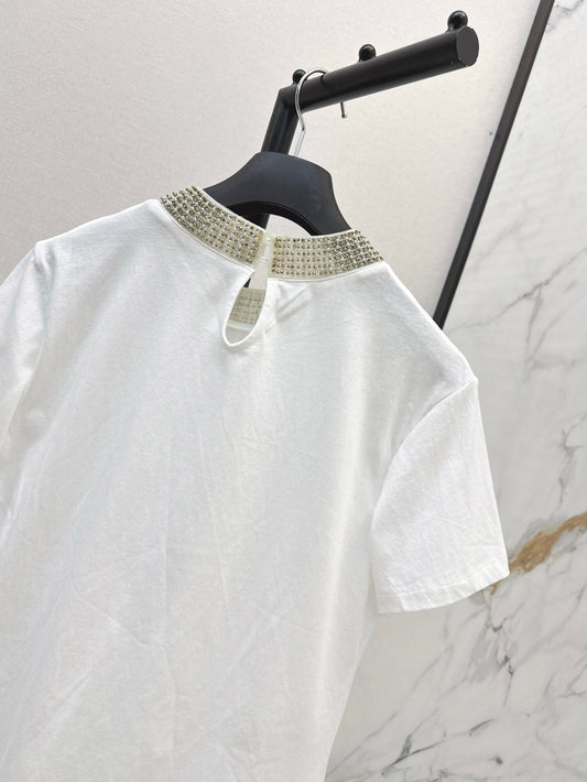 D 25ss beaded t-shirt