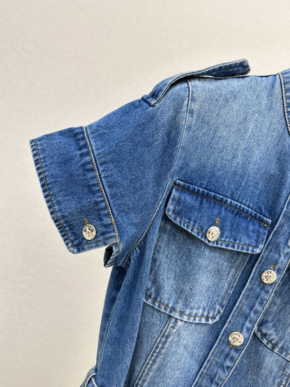 MC 25ss denim shirt dress