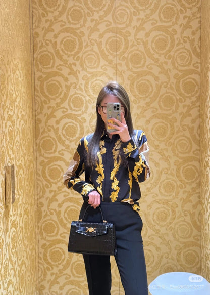 V  25ss Silk shirt