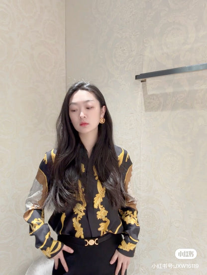 V  25ss Silk shirt