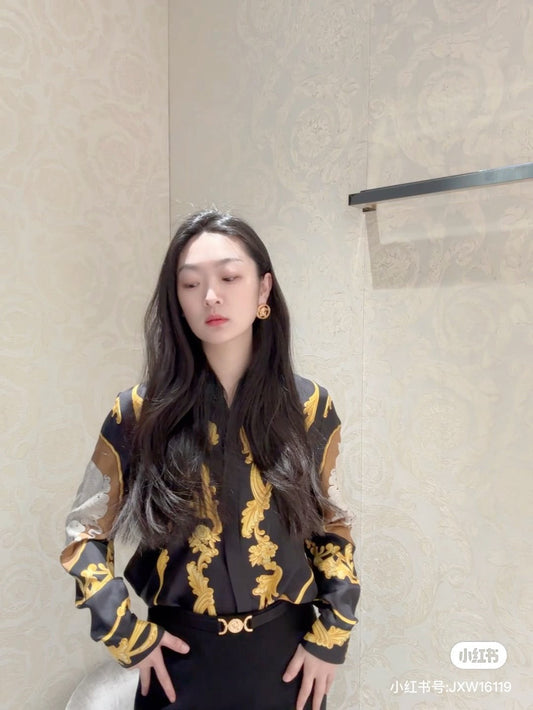 V  25ss Silk shirt