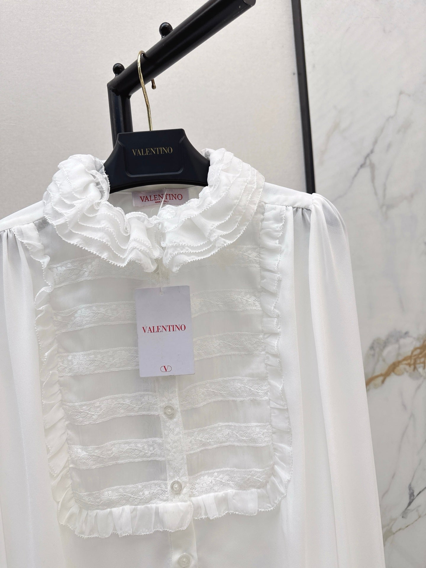 Val 25ss ruffle shirt