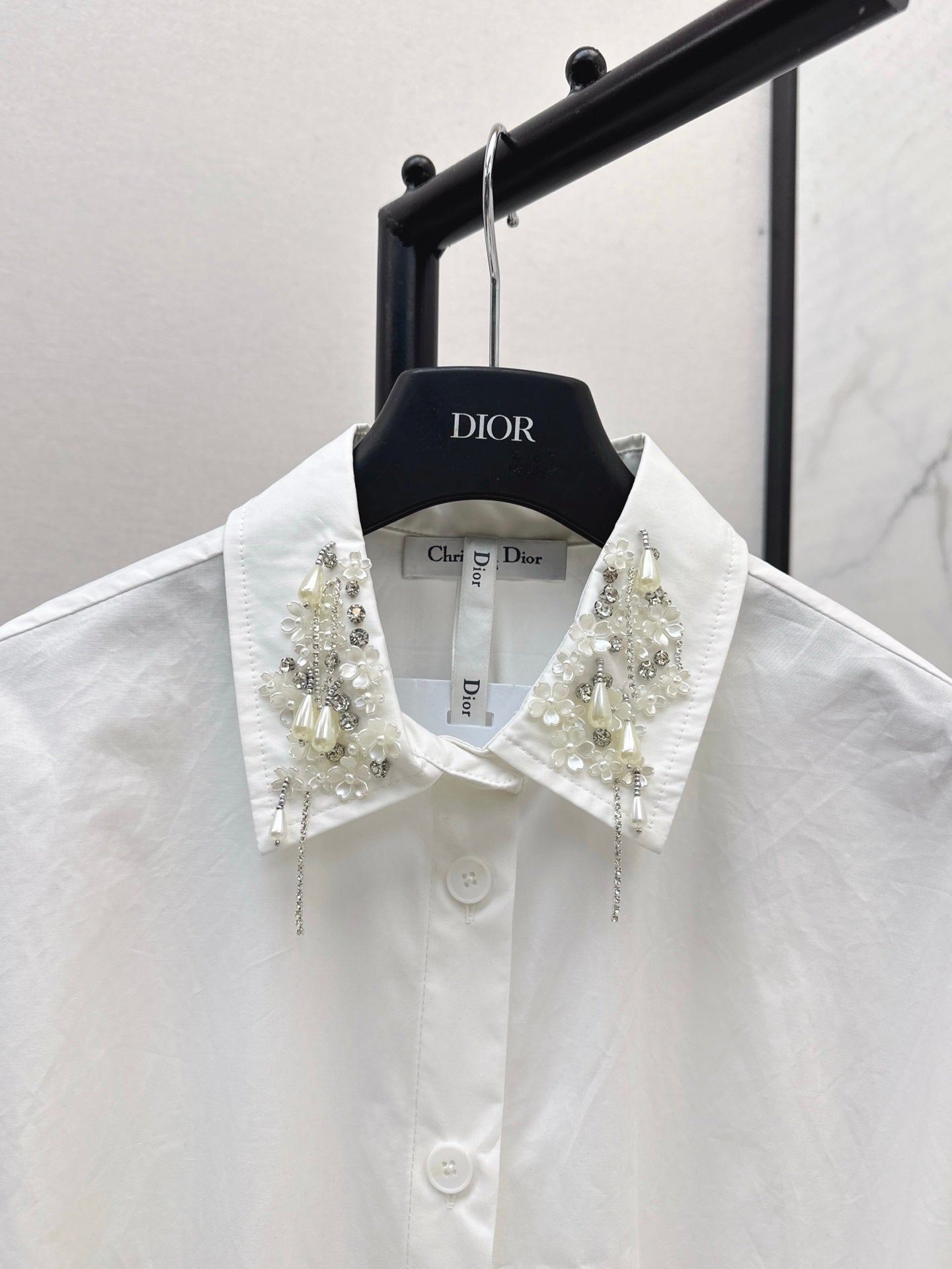 D 25ss beaded shirt dress