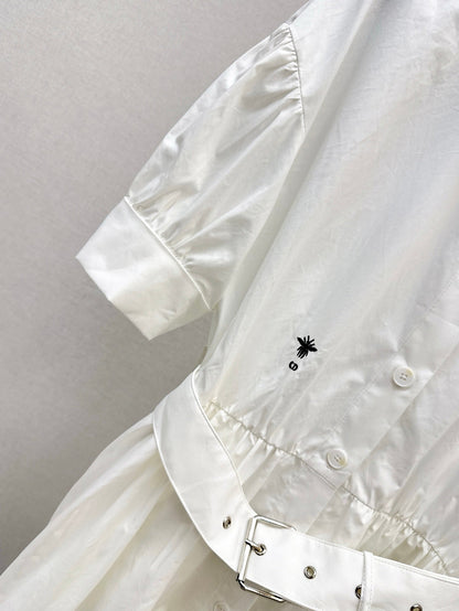 D 25ss beaded shirt dress