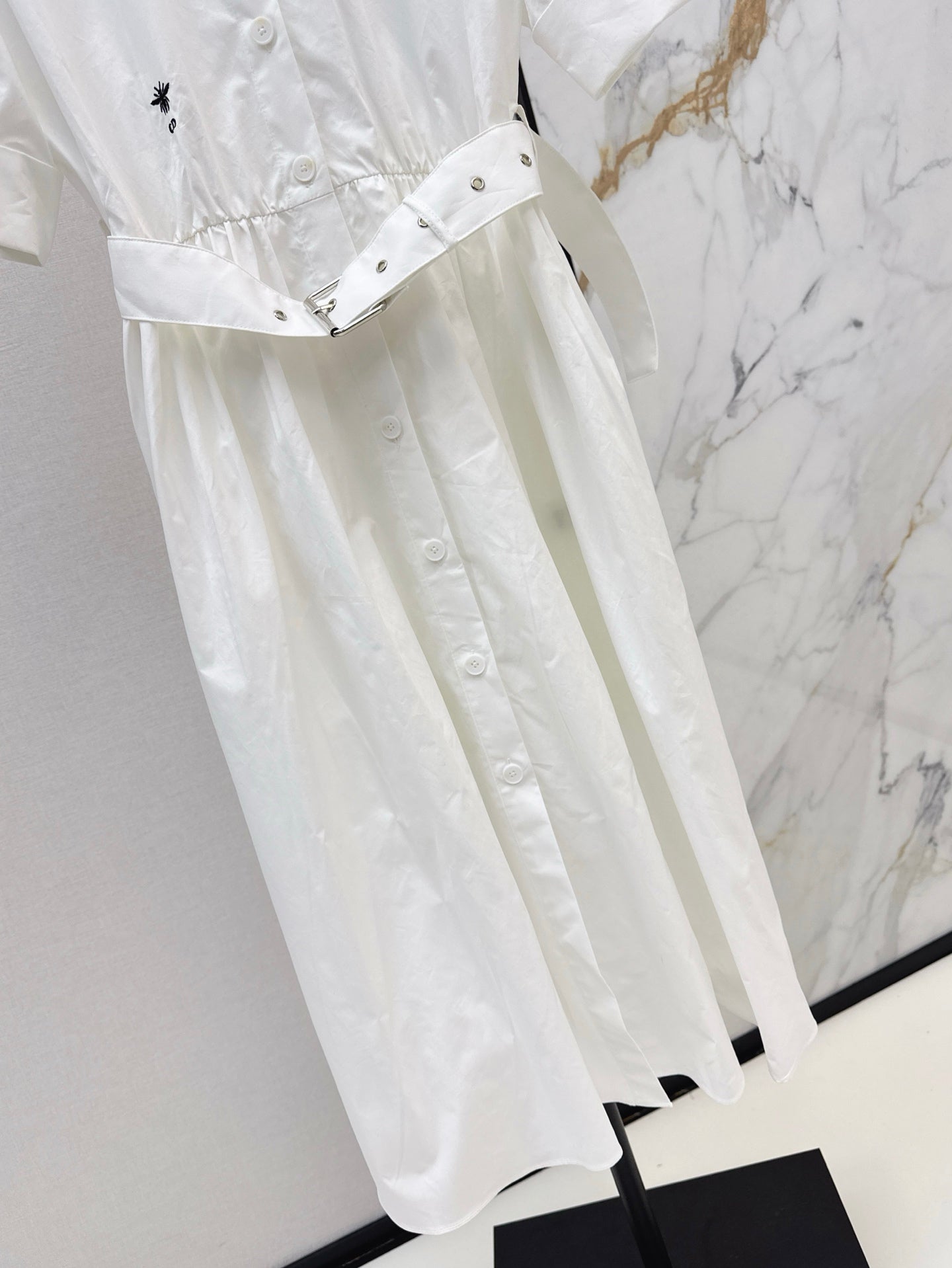 D 25ss beaded shirt dress