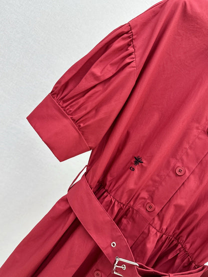 D 25ss beaded shirt dress