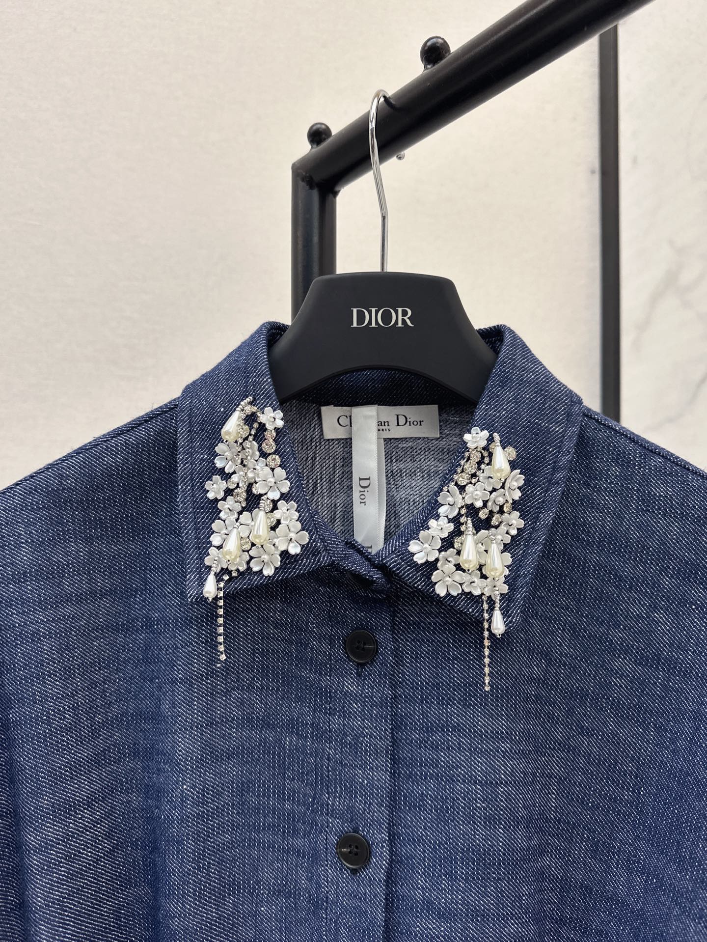 L 25ss beaded shirt dress