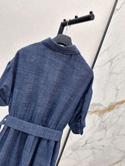 L 25ss beaded shirt dress
