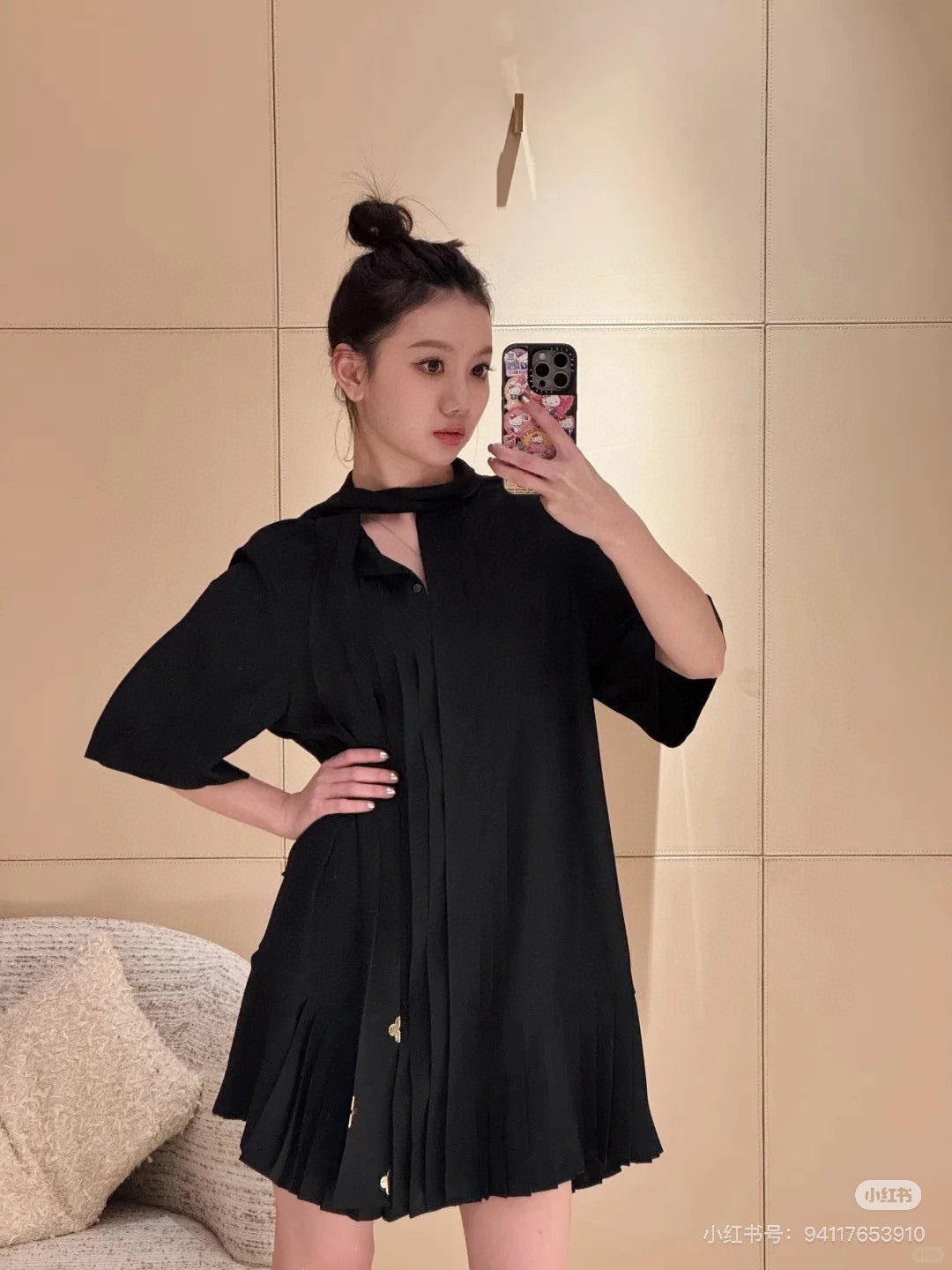 L 25ss ruffle dress