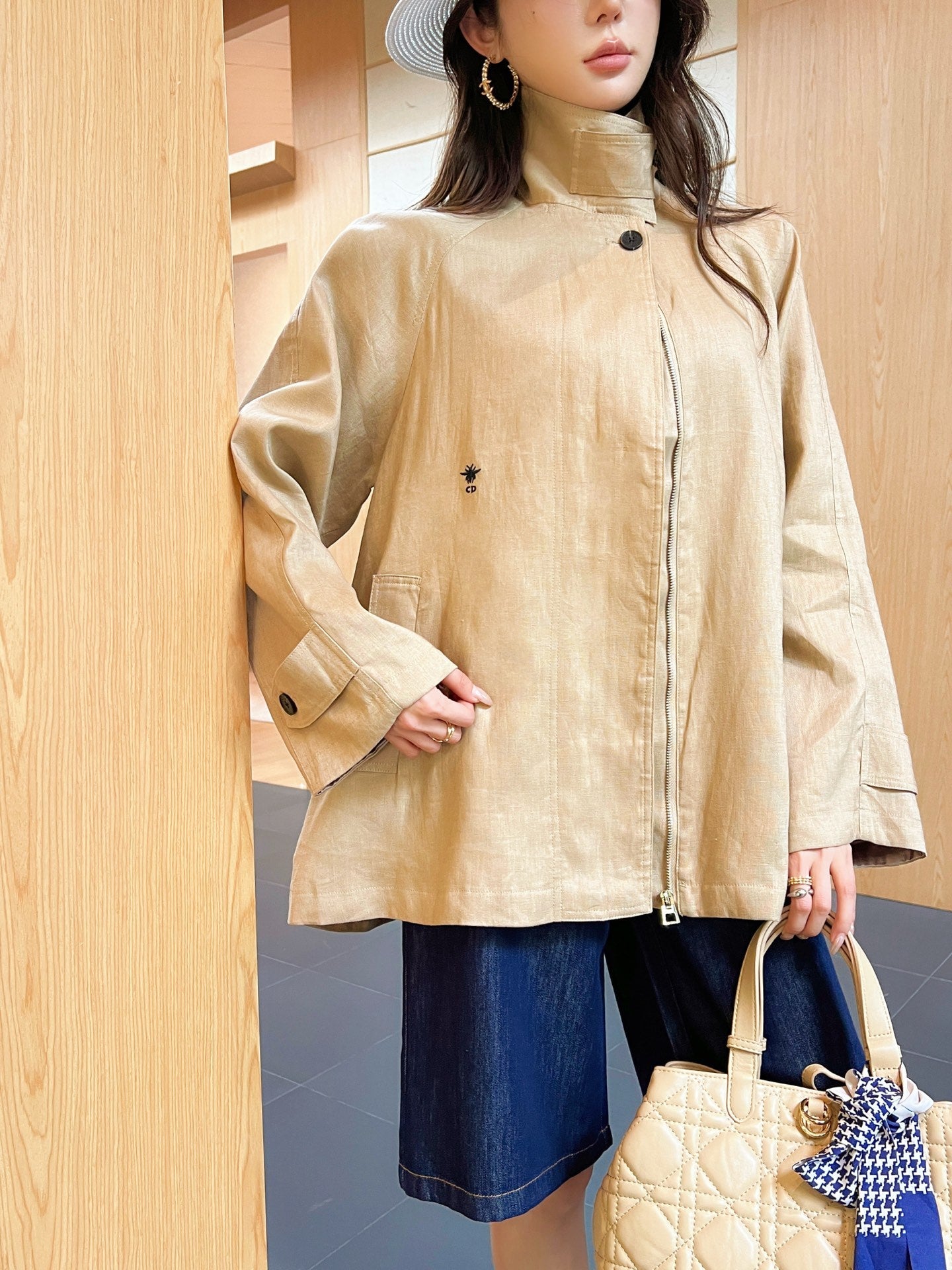 D 25ss Linen loose fit jacket
