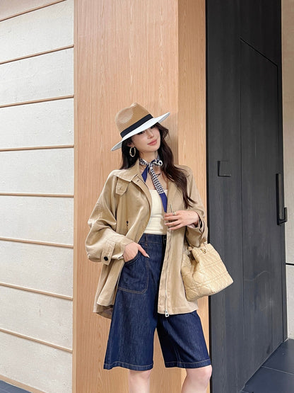 D 25ss Linen loose fit jacket