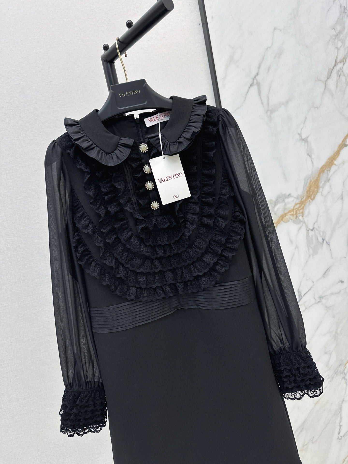 Val 25ss ruffle lace dress