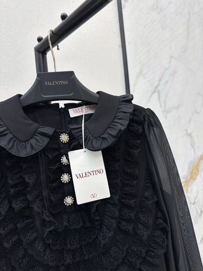Val 25ss ruffle lace dress