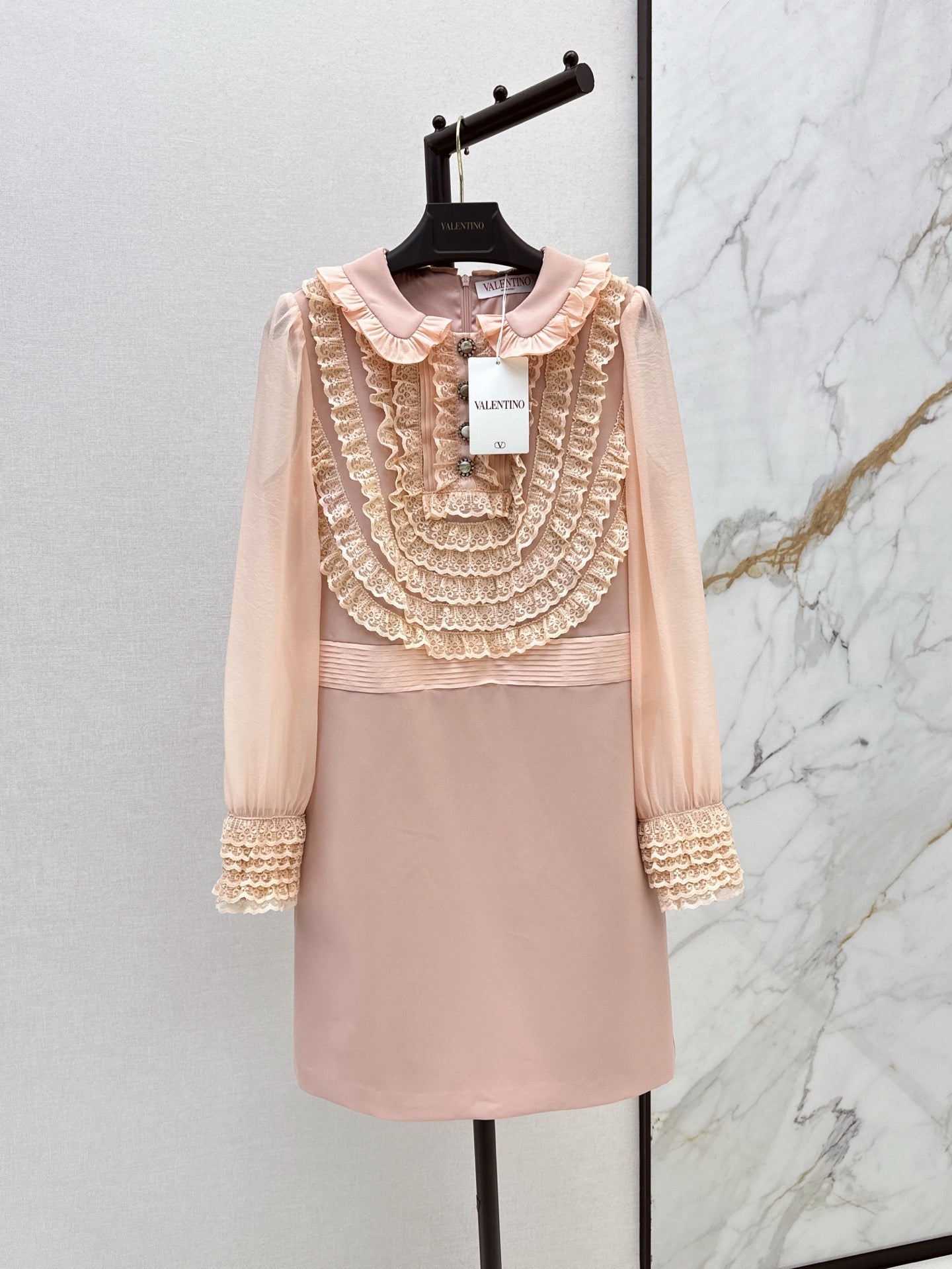 VA 25ss ruffle lace dress
