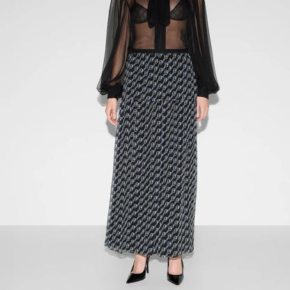 G 25ss printed skirt