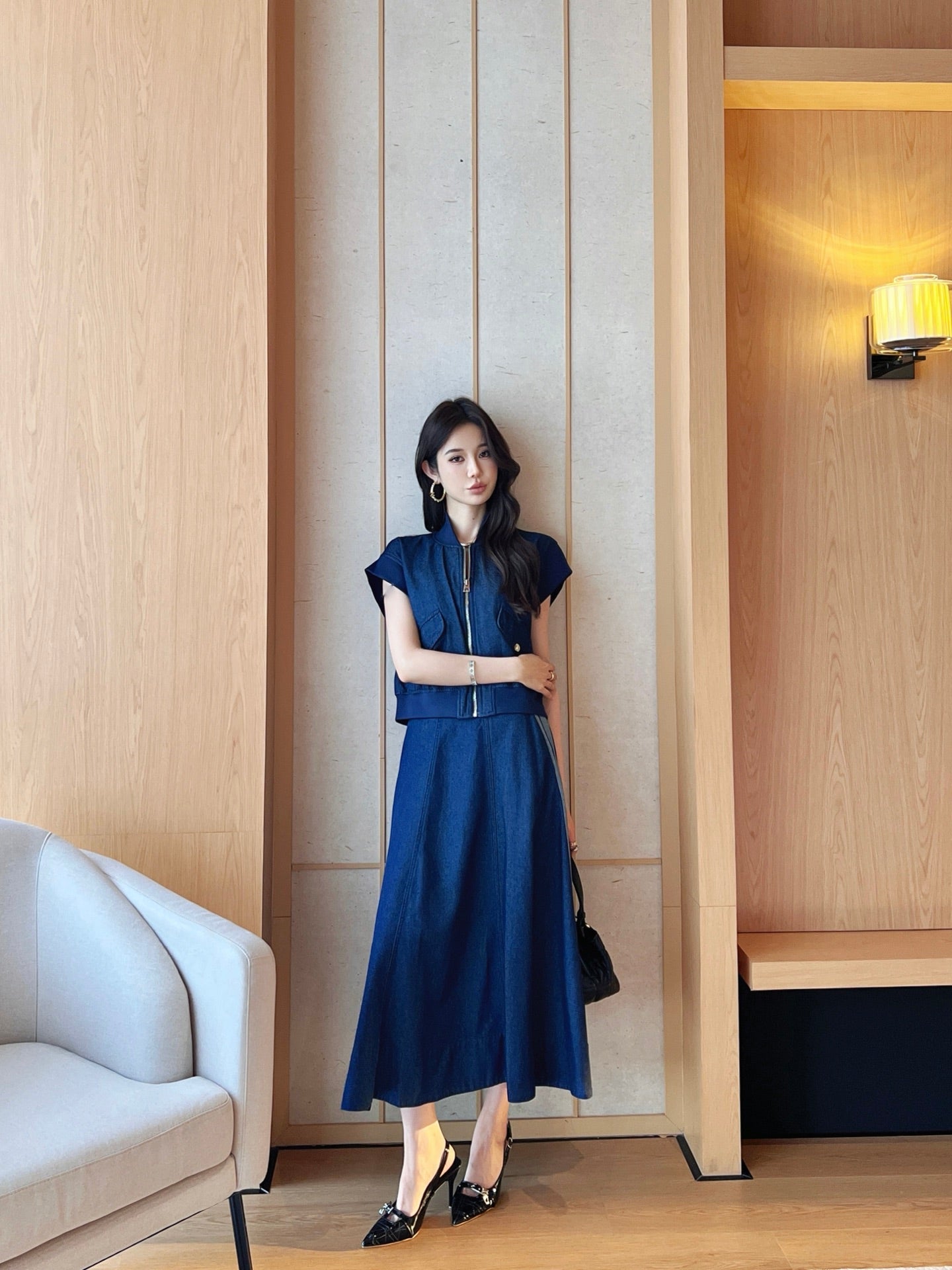 D 25ss denim skirt