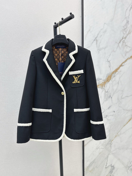 L 25ss embroidered blazer