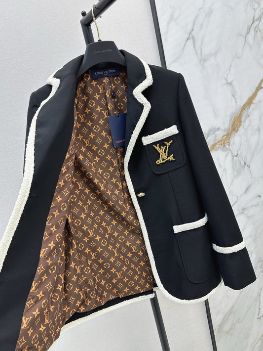 L 25ss embroidered blazer