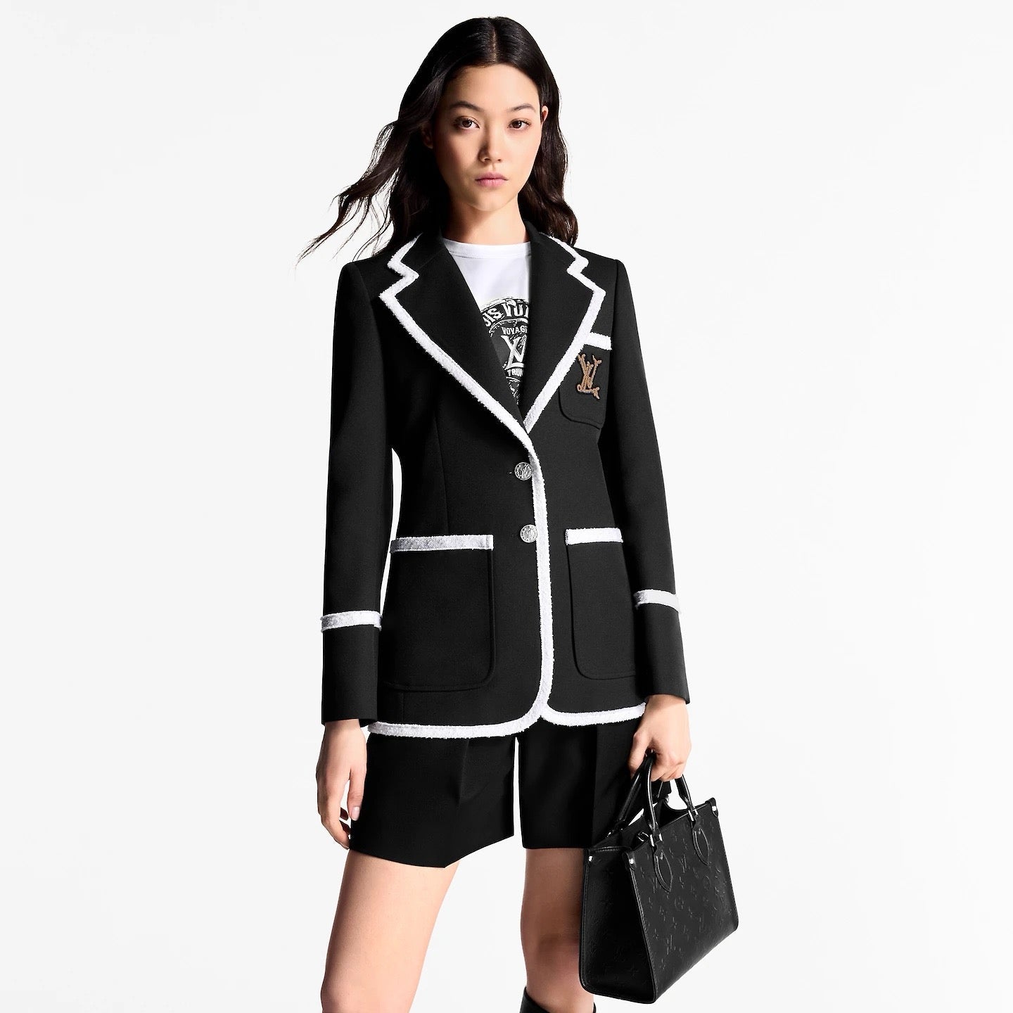 L 25ss embroidered blazer