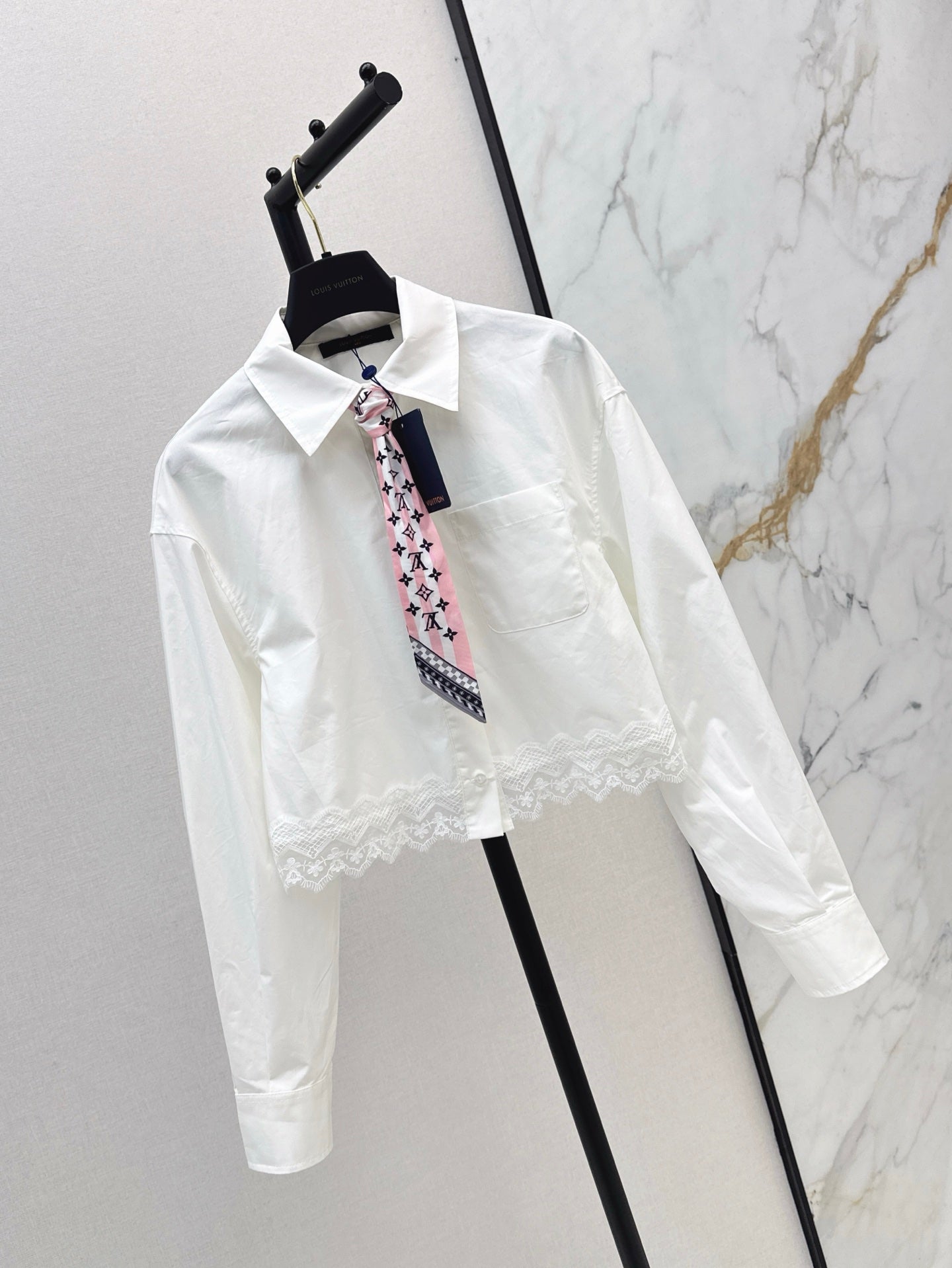 L 25ss lace shirt