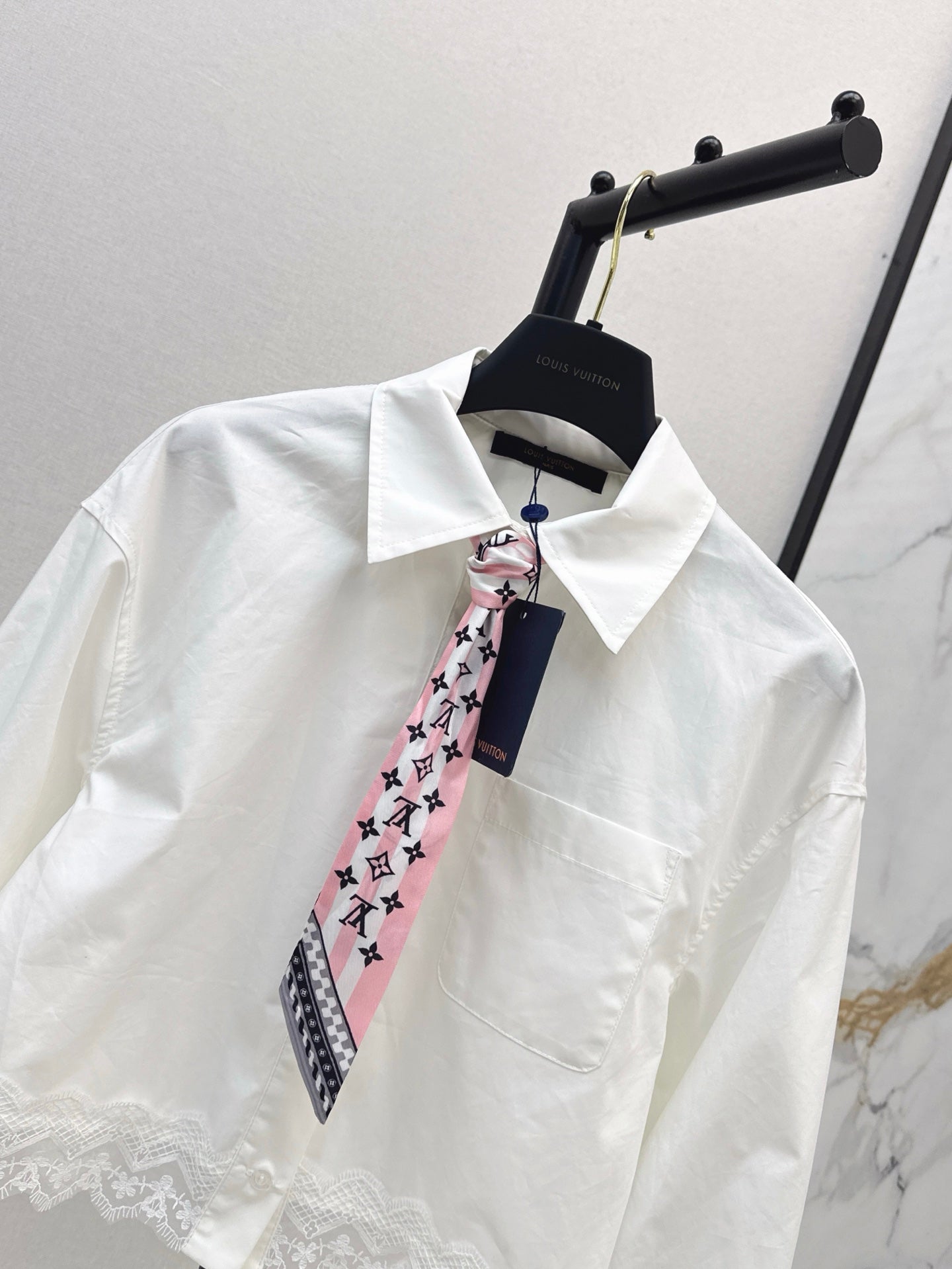 L 25ss lace shirt