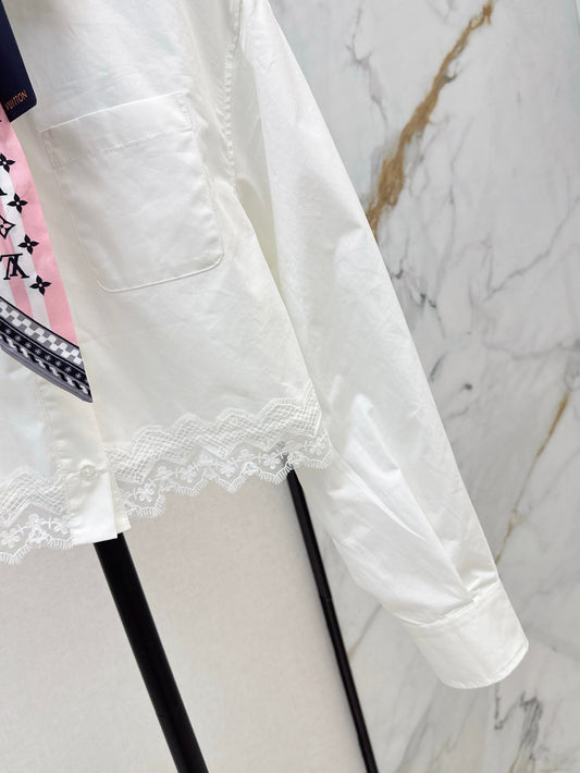 L 25ss lace shirt