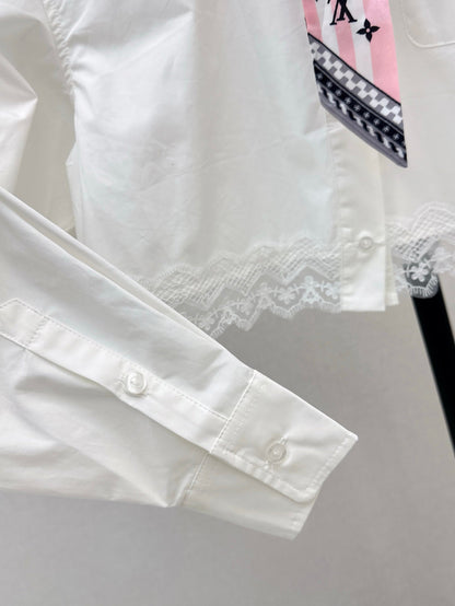 L 25ss lace shirt