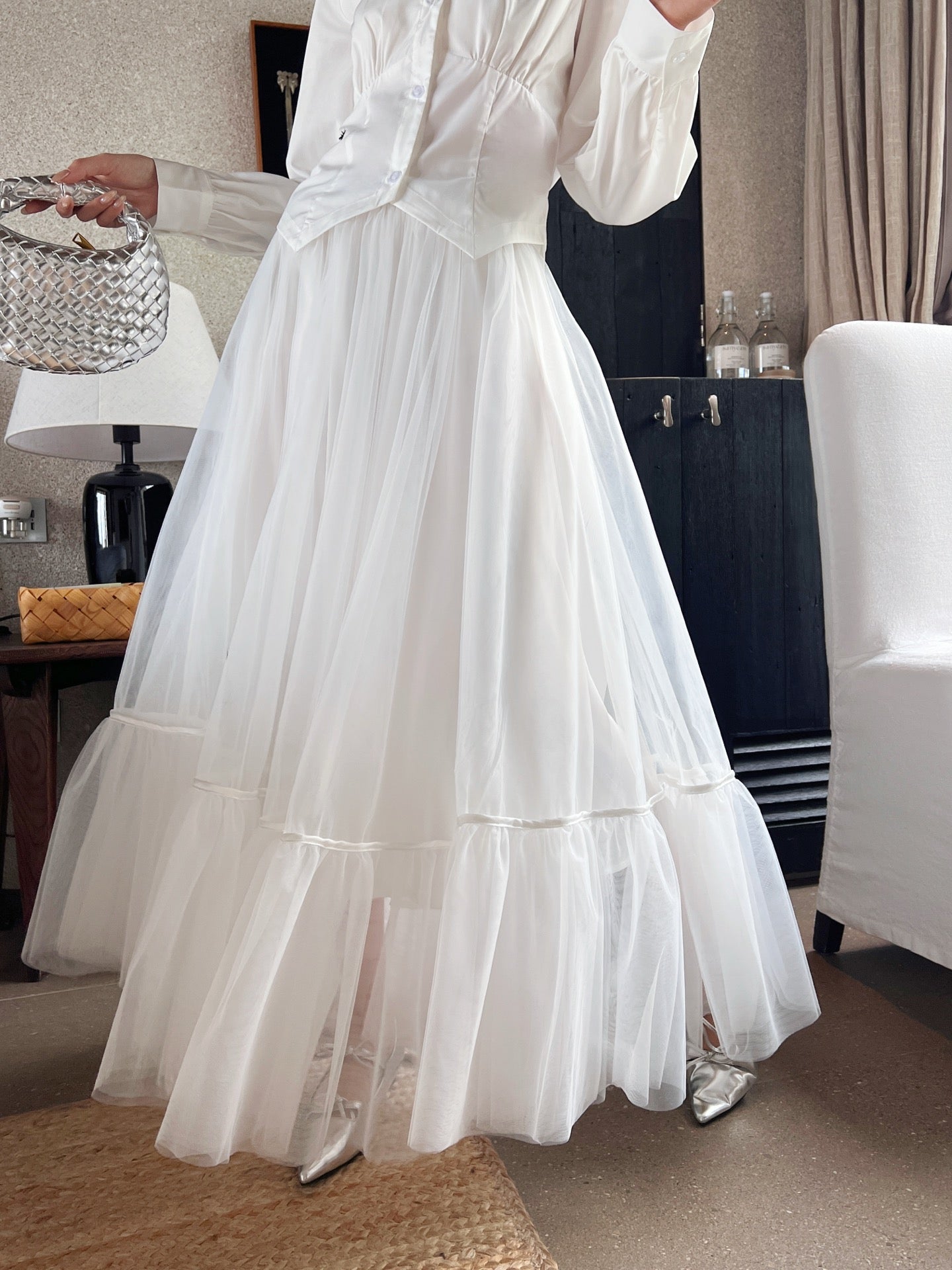 D 25SS ruffle skirt