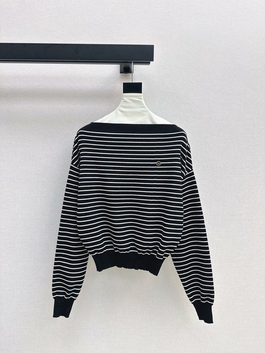 M 25SS Off-shoulder knitted shirt
