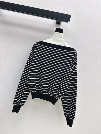 M 25SS Off-shoulder knitted shirt
