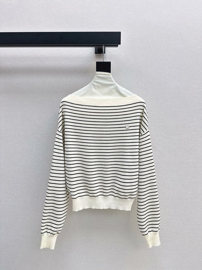 M 25SS Off-shoulder knitted shirt