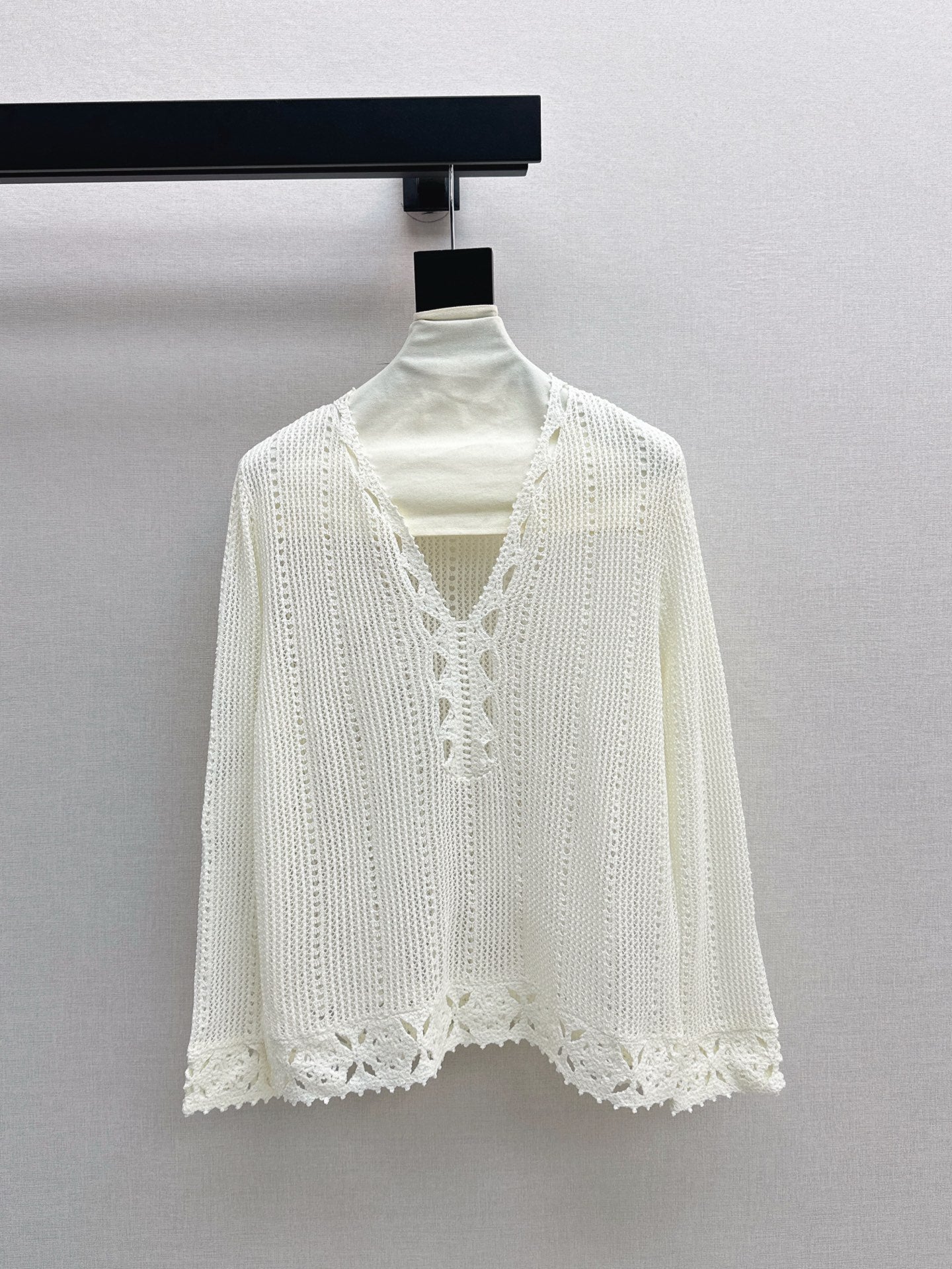 Ce 25ss hollow knitted shirt