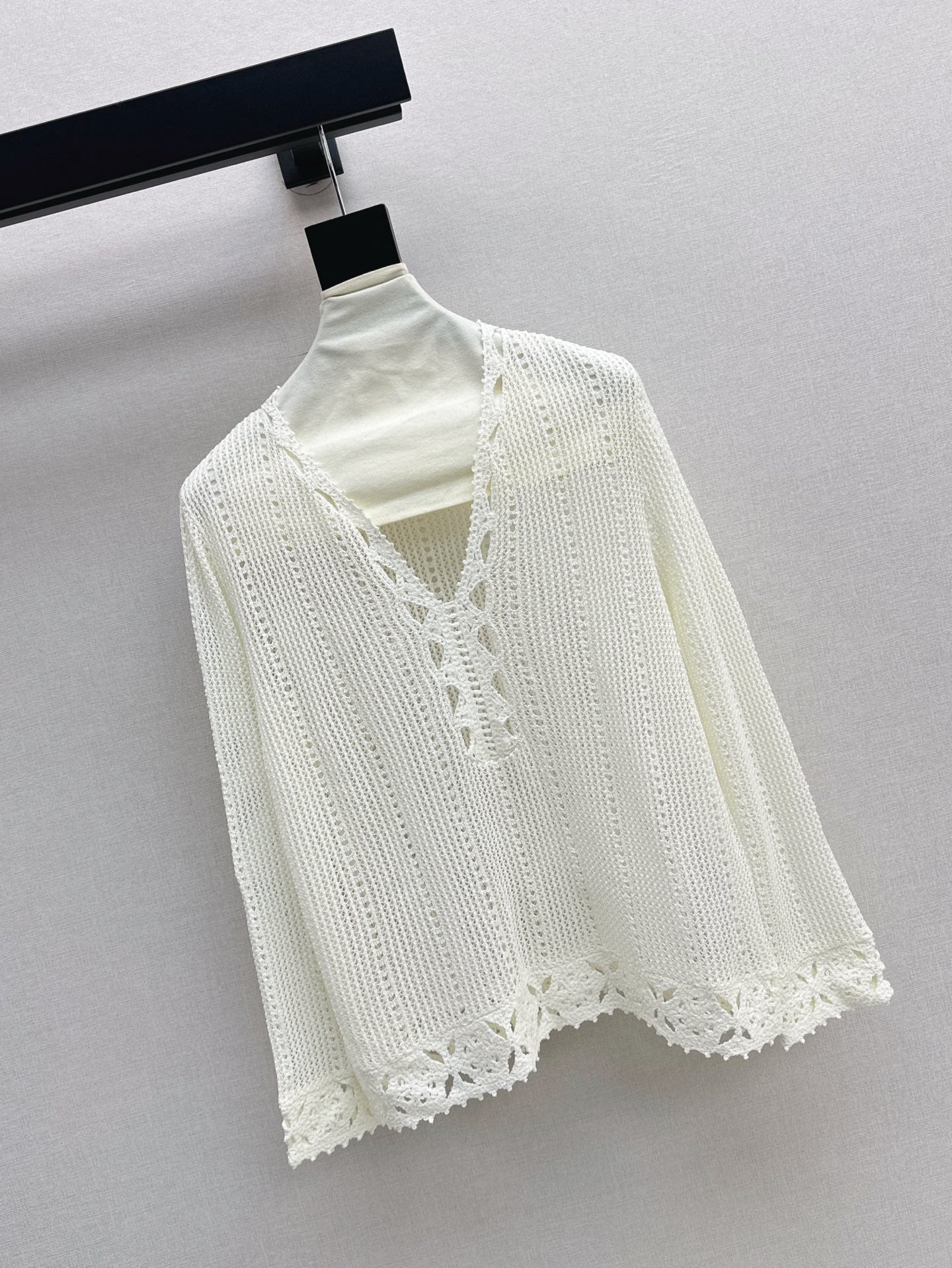 Ce 25ss hollow knitted shirt