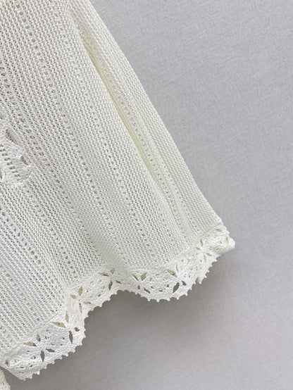 Ce 25ss hollow knitted shirt