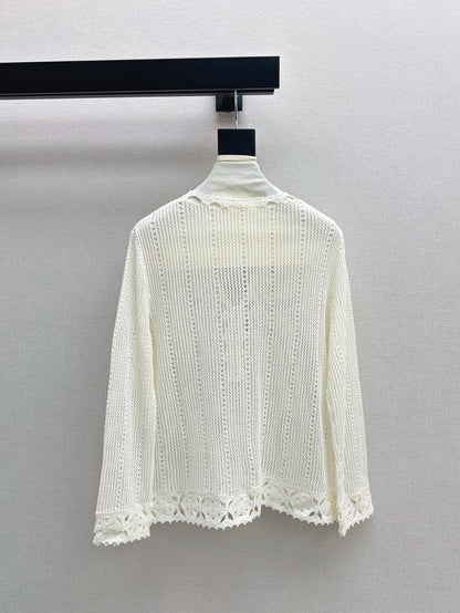 Ce 25ss hollow knitted shirt