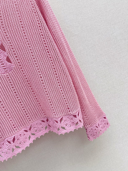 Ce 25ss hollow knitted shirt