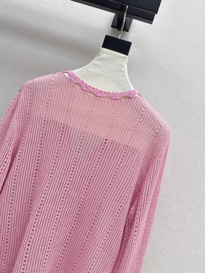 Ce 25ss hollow knitted shirt