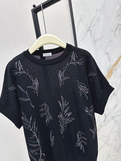 br 25ss beaded t-shirt